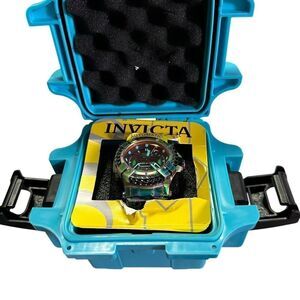 New Invicta Watch Bolt 38033 55mm Iridescent Steel Band